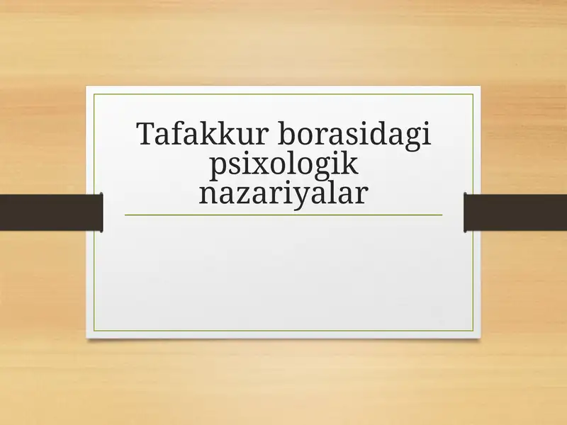 Tafakkur psixologiyasi