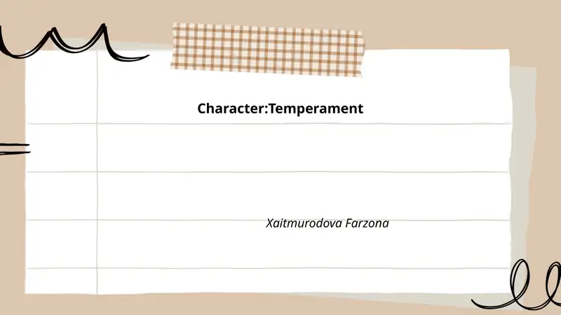 Character:Temperament