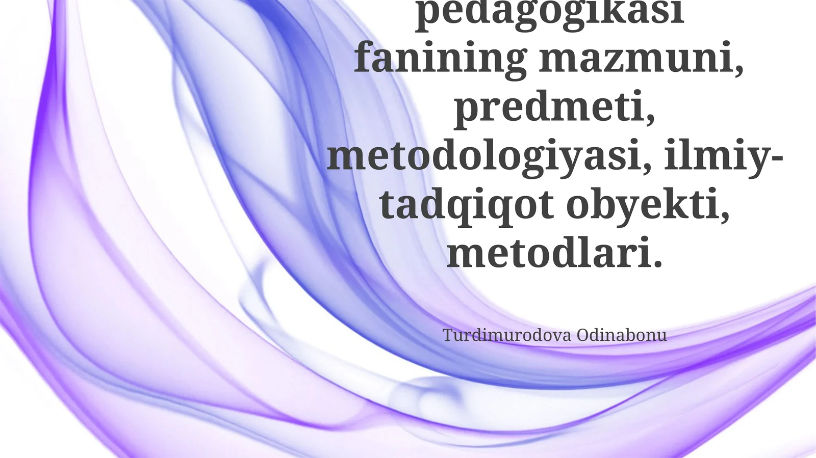 Boshlang‘ich ta’lim pedagogikasi