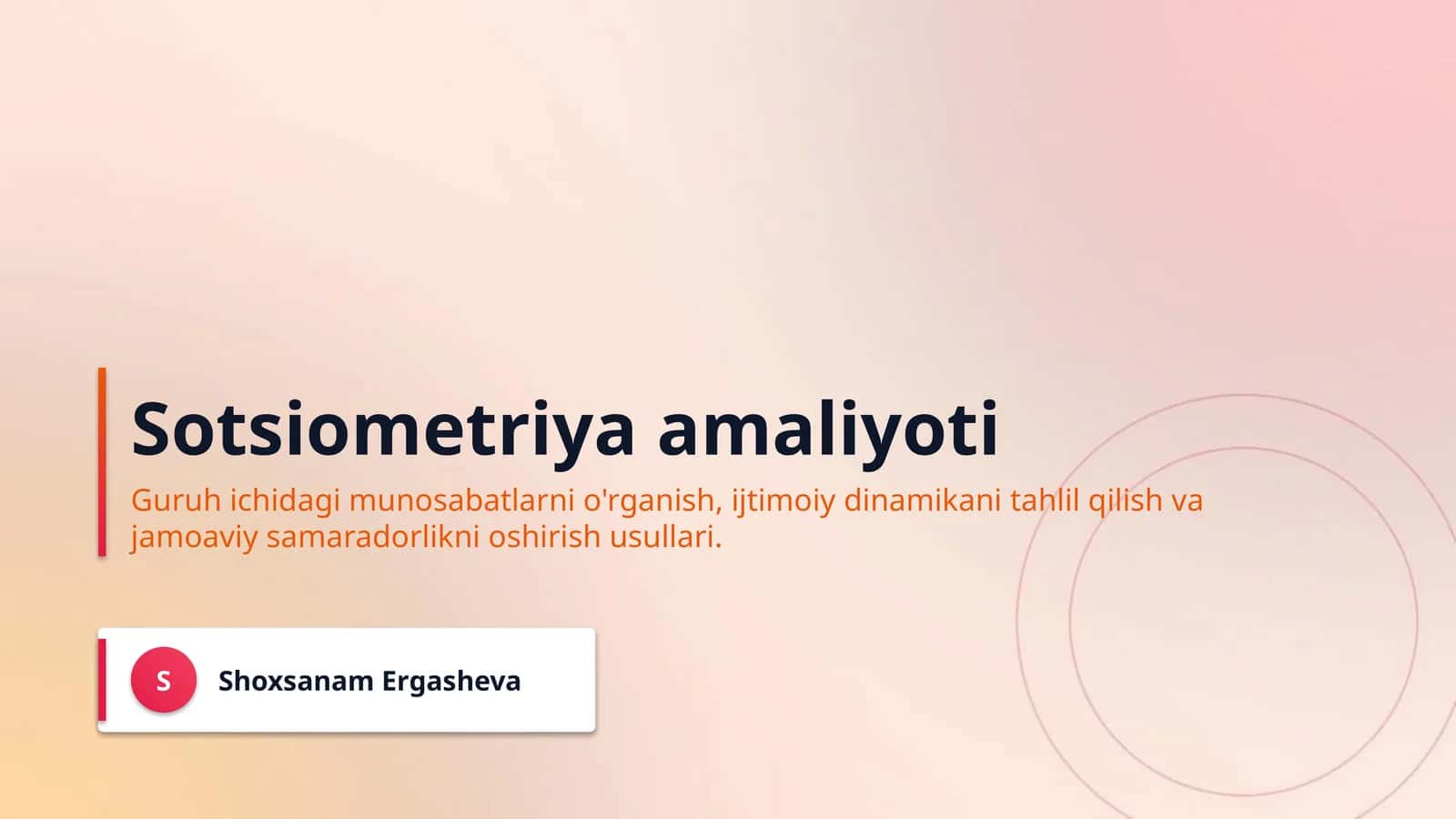 Sotsiometriya amaliyoti