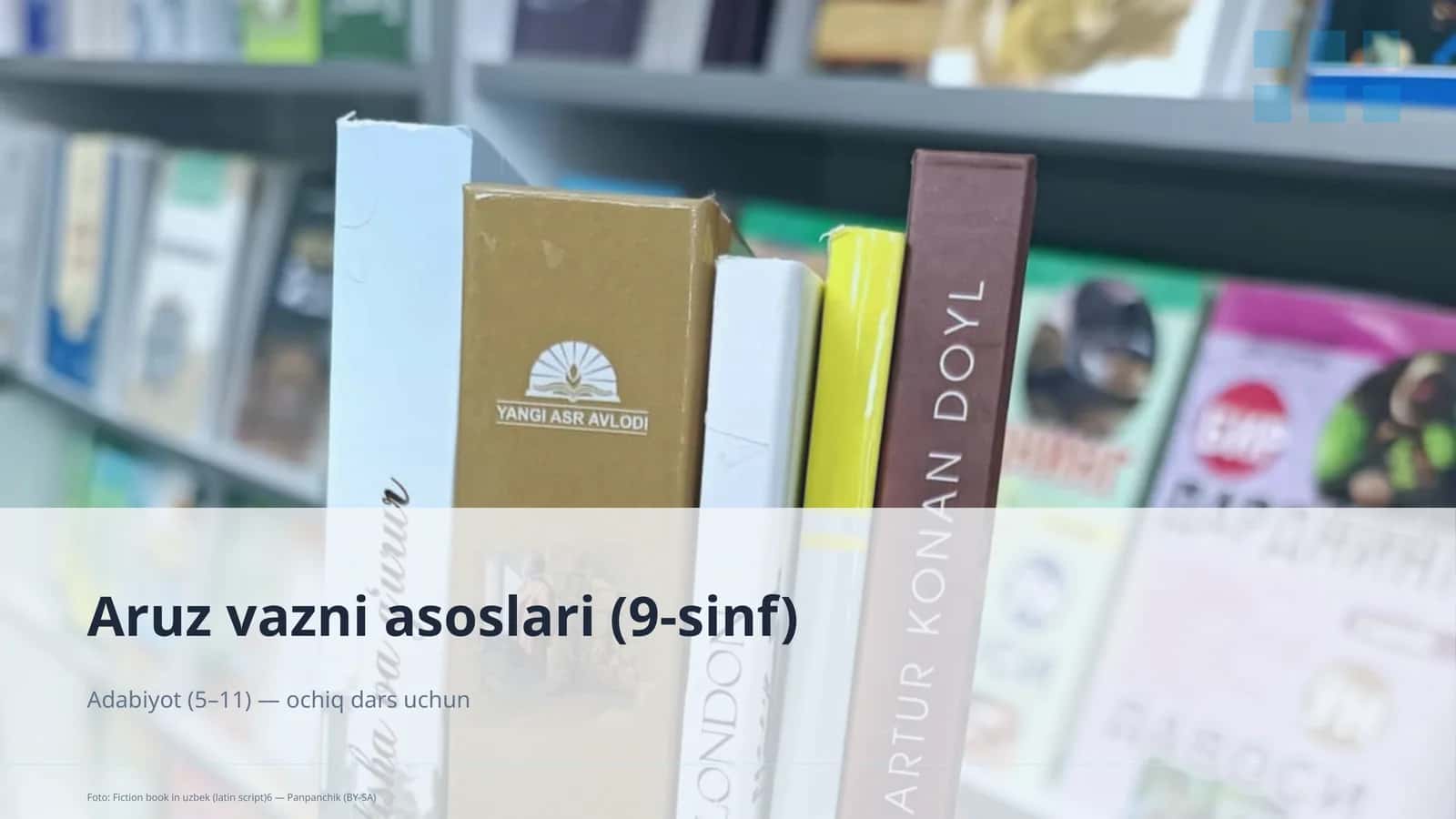 Aruz vazni asoslari (9-sinf)