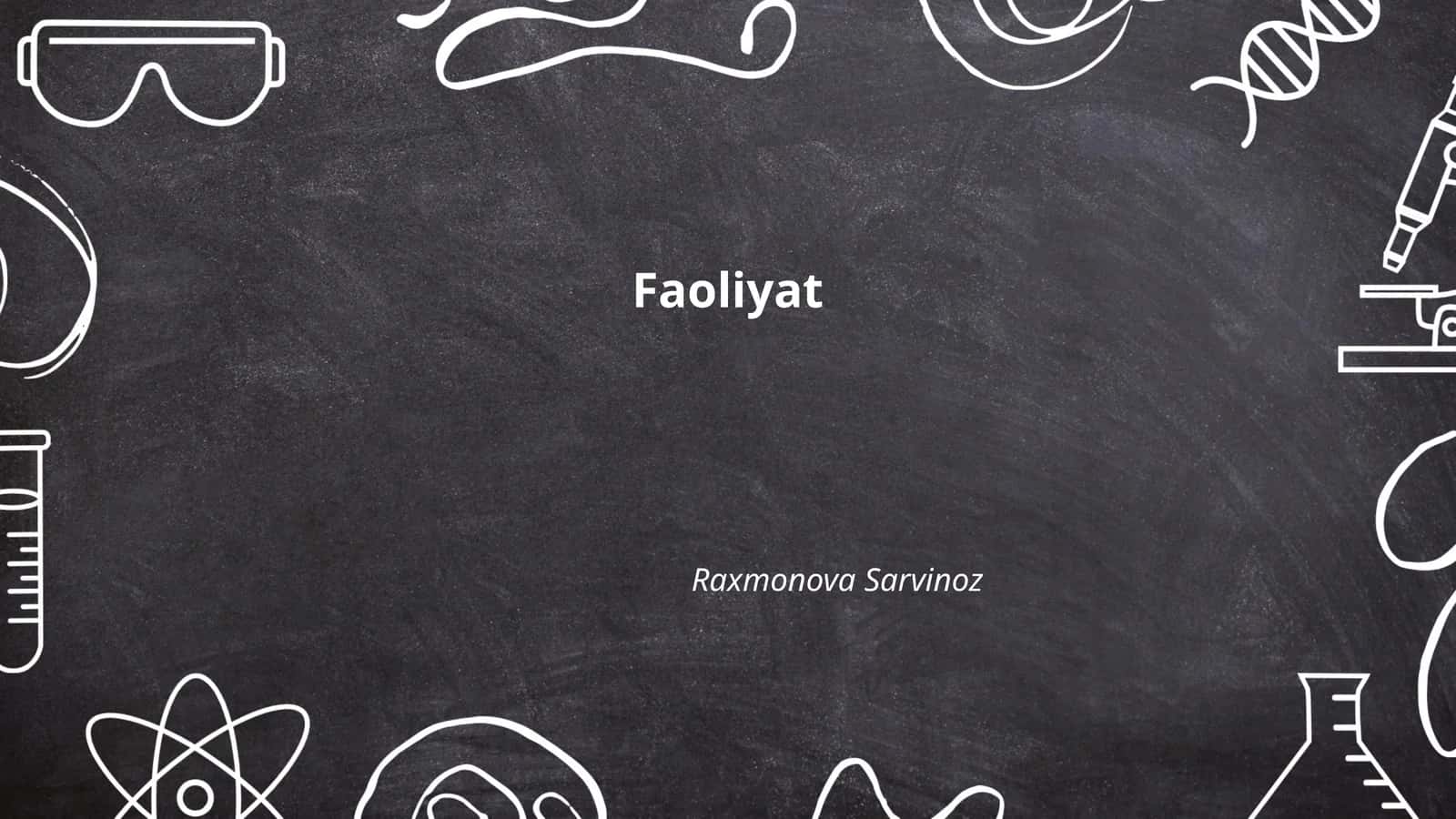 Faoliyatning Maqsad va Vazifalari