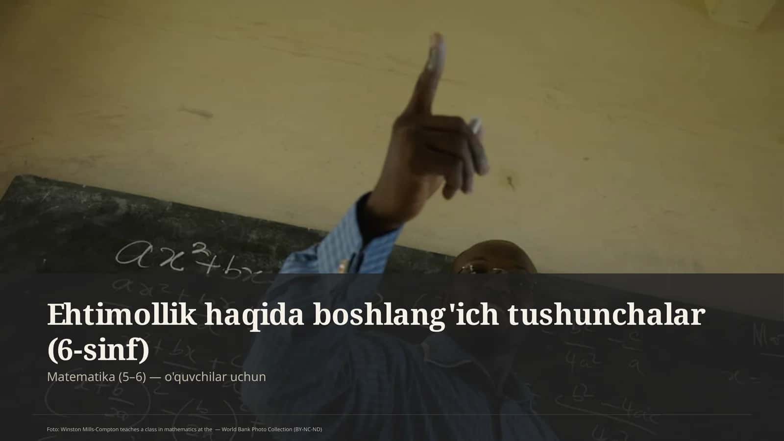 Ehtimollik haqida boshlang'ich tushunchalar (6-sinf)