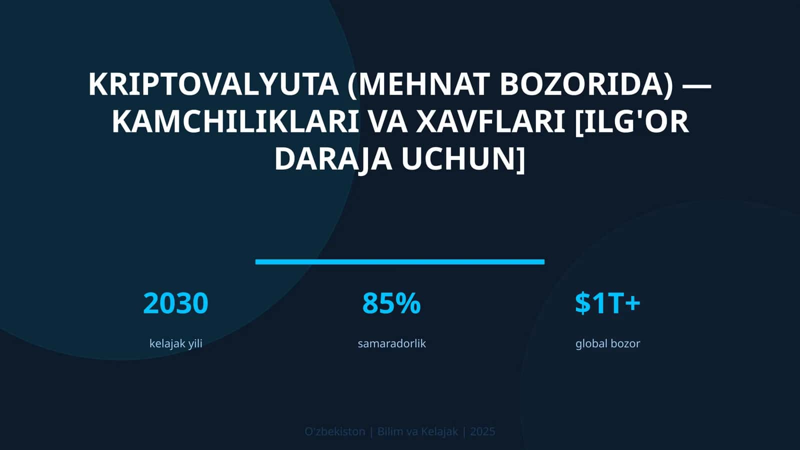 Kriptovalyuta (mehnat bozorida) — kamchiliklari va xavflari [ilg'or daraja uchun]
