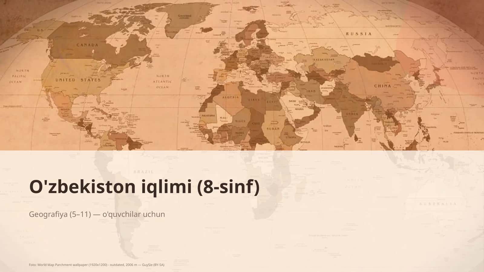O'zbekiston iqlimi (8-sinf)