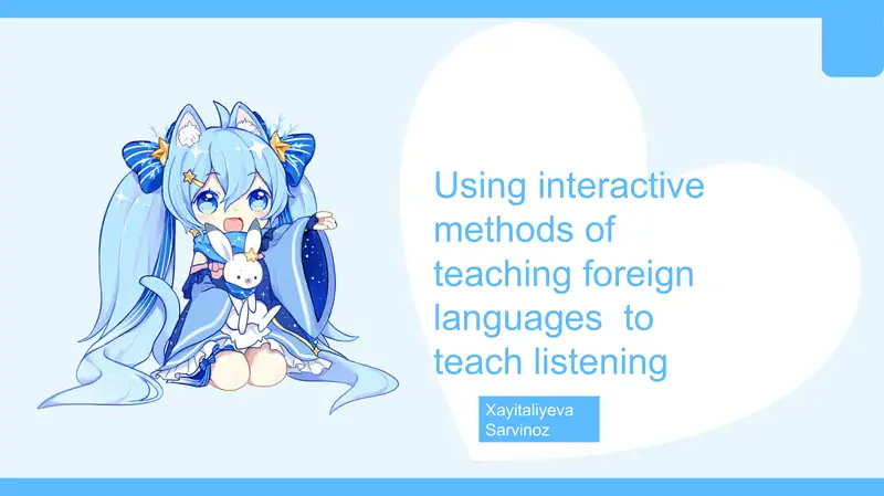 Foreign Language Listening Skills Teaching