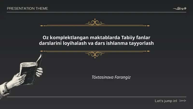 Oʻz komplektlangan maktablarda Tabiiy fanlar darslarini loyihalash