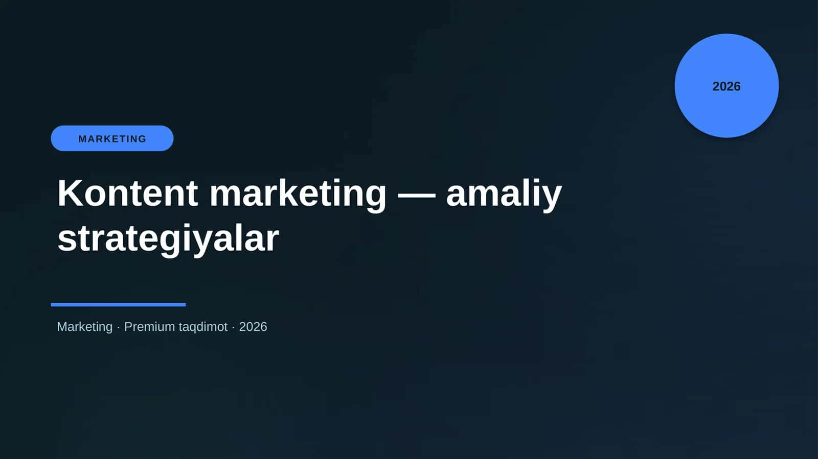 Kontent marketing — amaliy strategiyalar