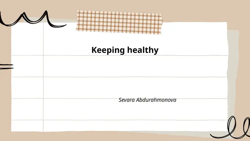 Keeping healthy