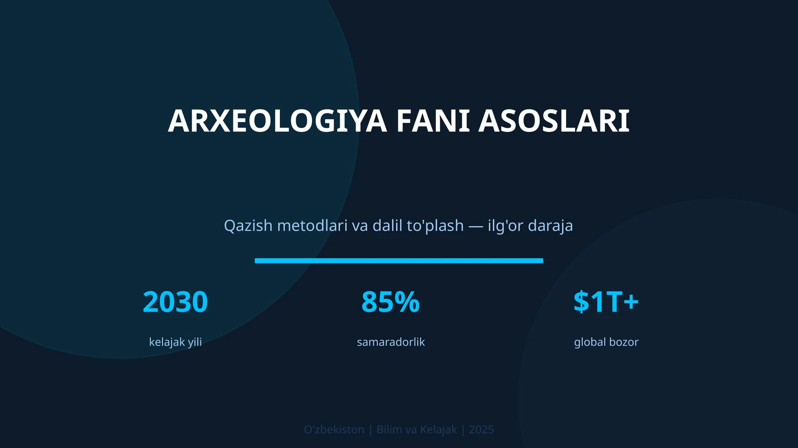 ARXEOLOGIYA FANI ASOSLARI