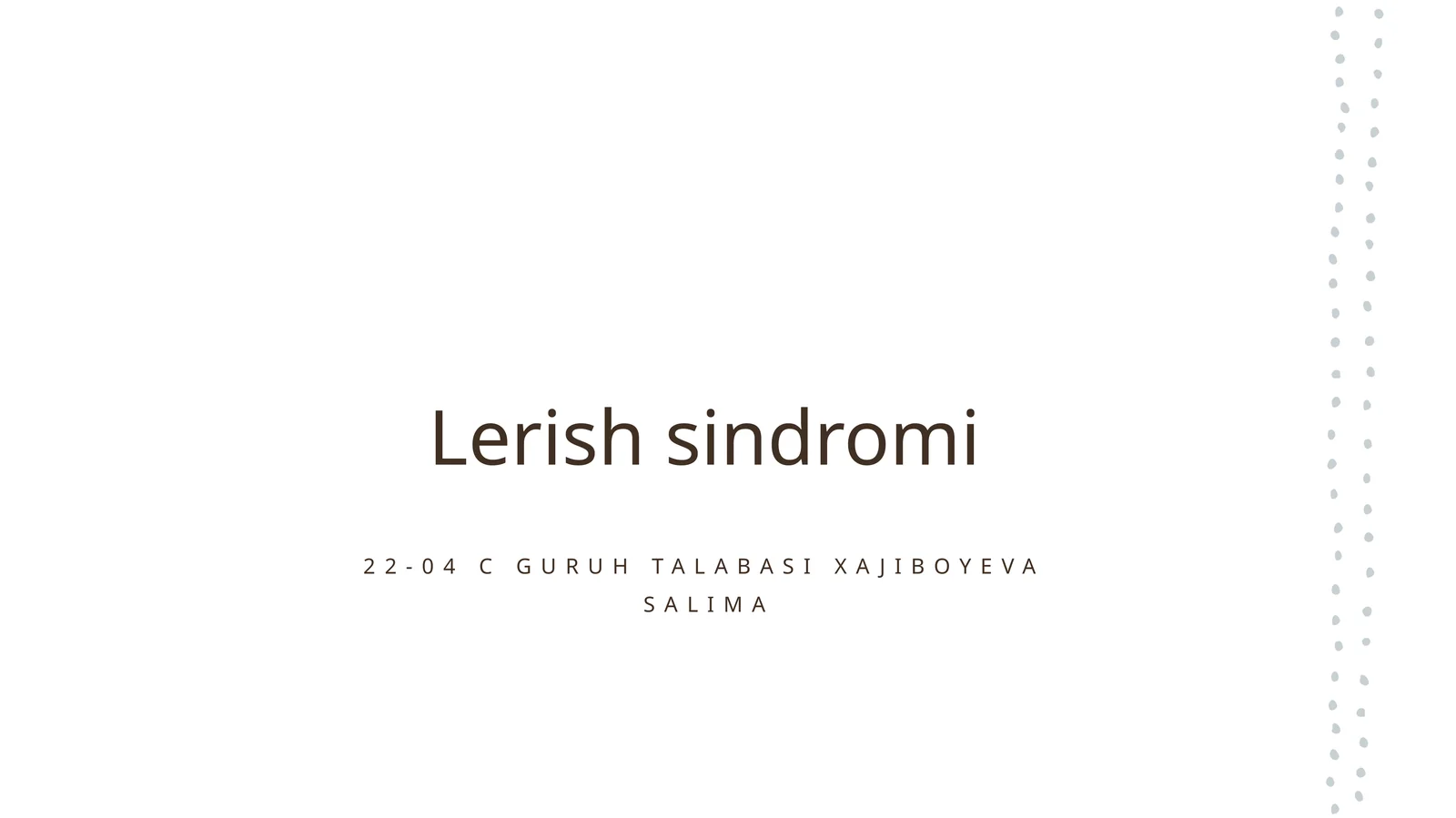 Lerish sindromi