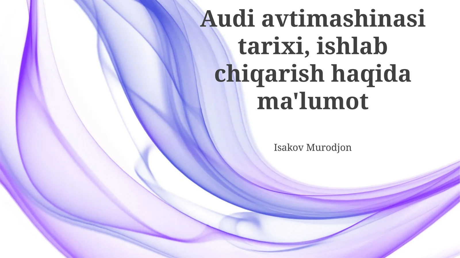 Audi avtomobillarining ishlab chiqarilishi