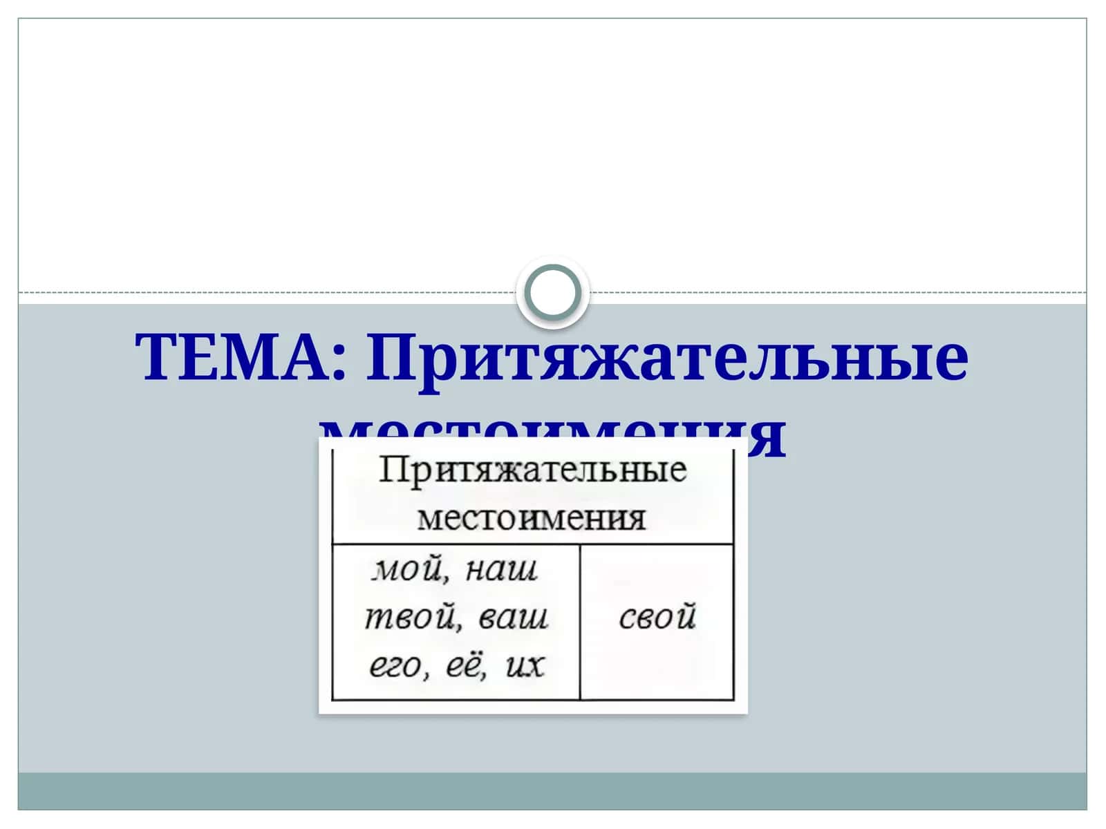 Притяжательные местоимения