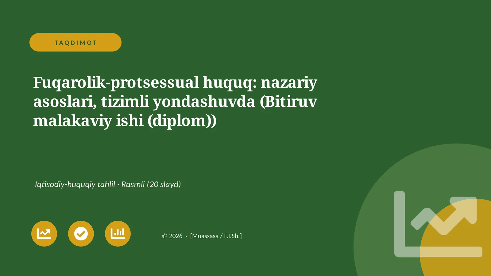 Fuqarolik-protsessual huquq: nazariy asoslari, tizimli yondashuvda (Bitiruv malakaviy ishi (diplom))