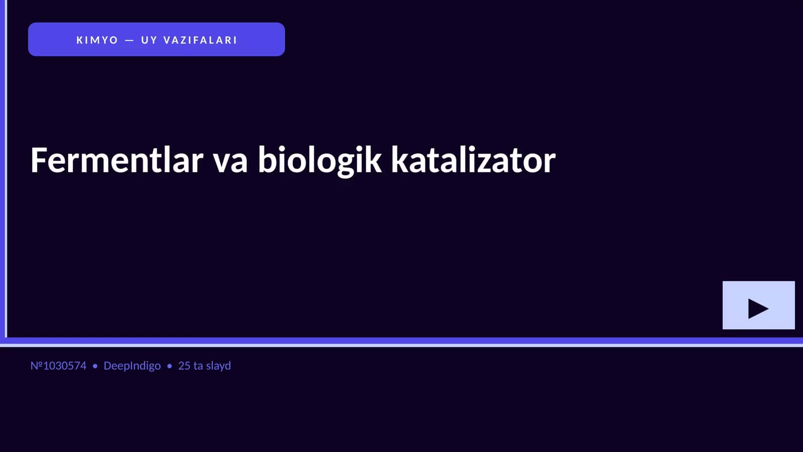 Fermentlar va biologik katalizator