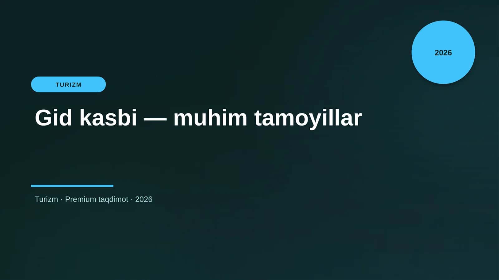 Gid kasbi — muhim tamoyillar