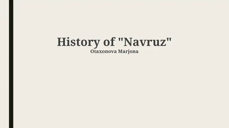 History of "Navruz"