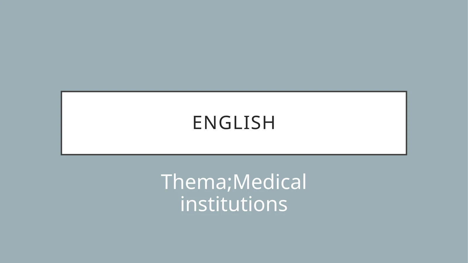Types of Medical Institutions