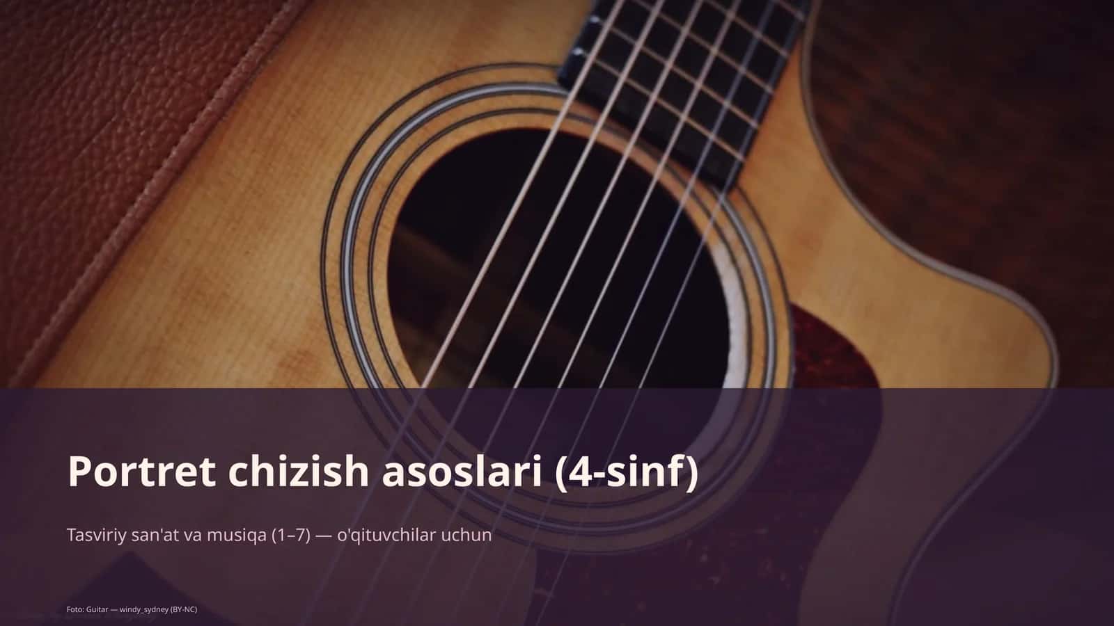 Portret chizish asoslari (4-sinf)