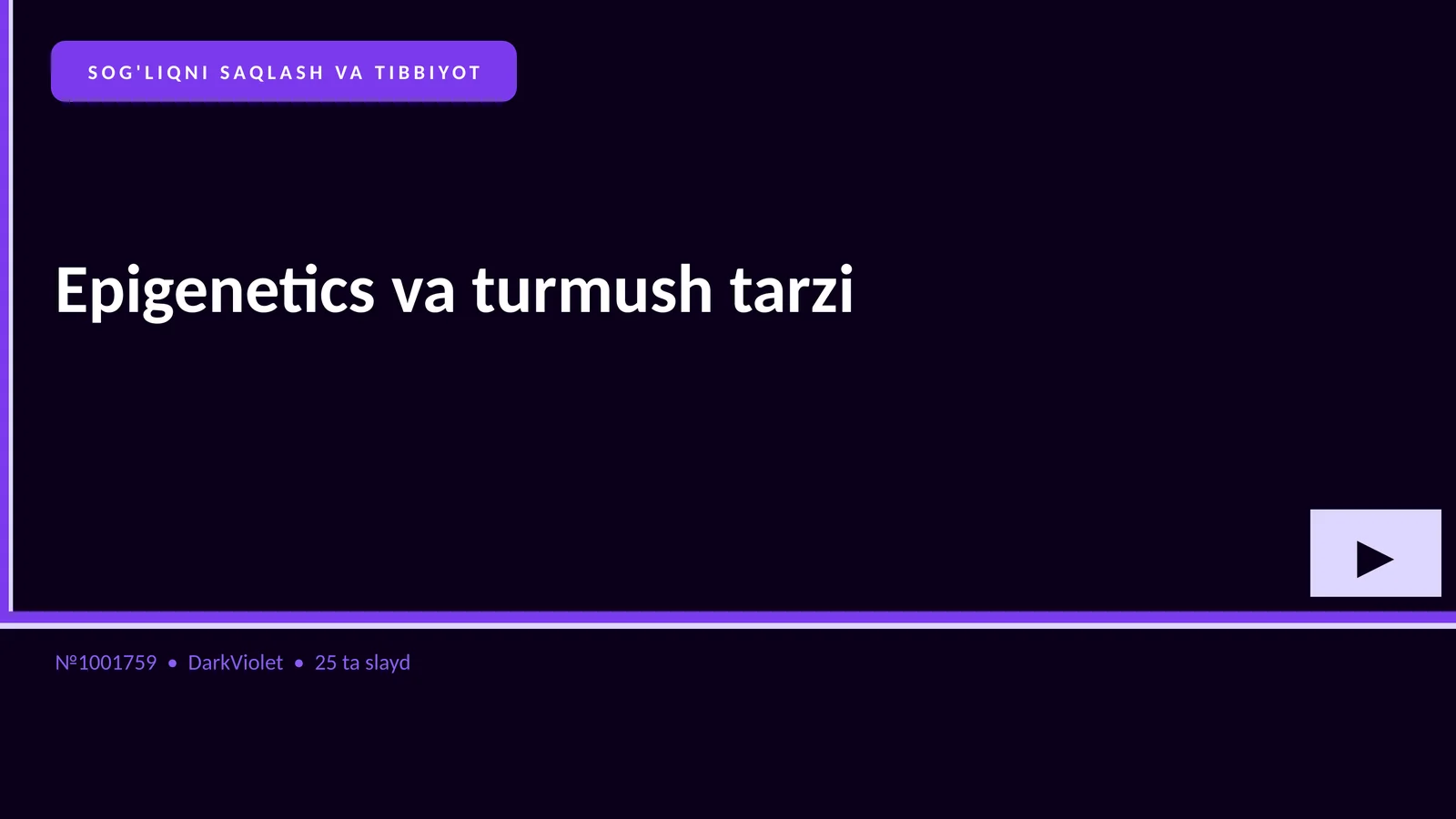 Epigenetics va turmush tarzi