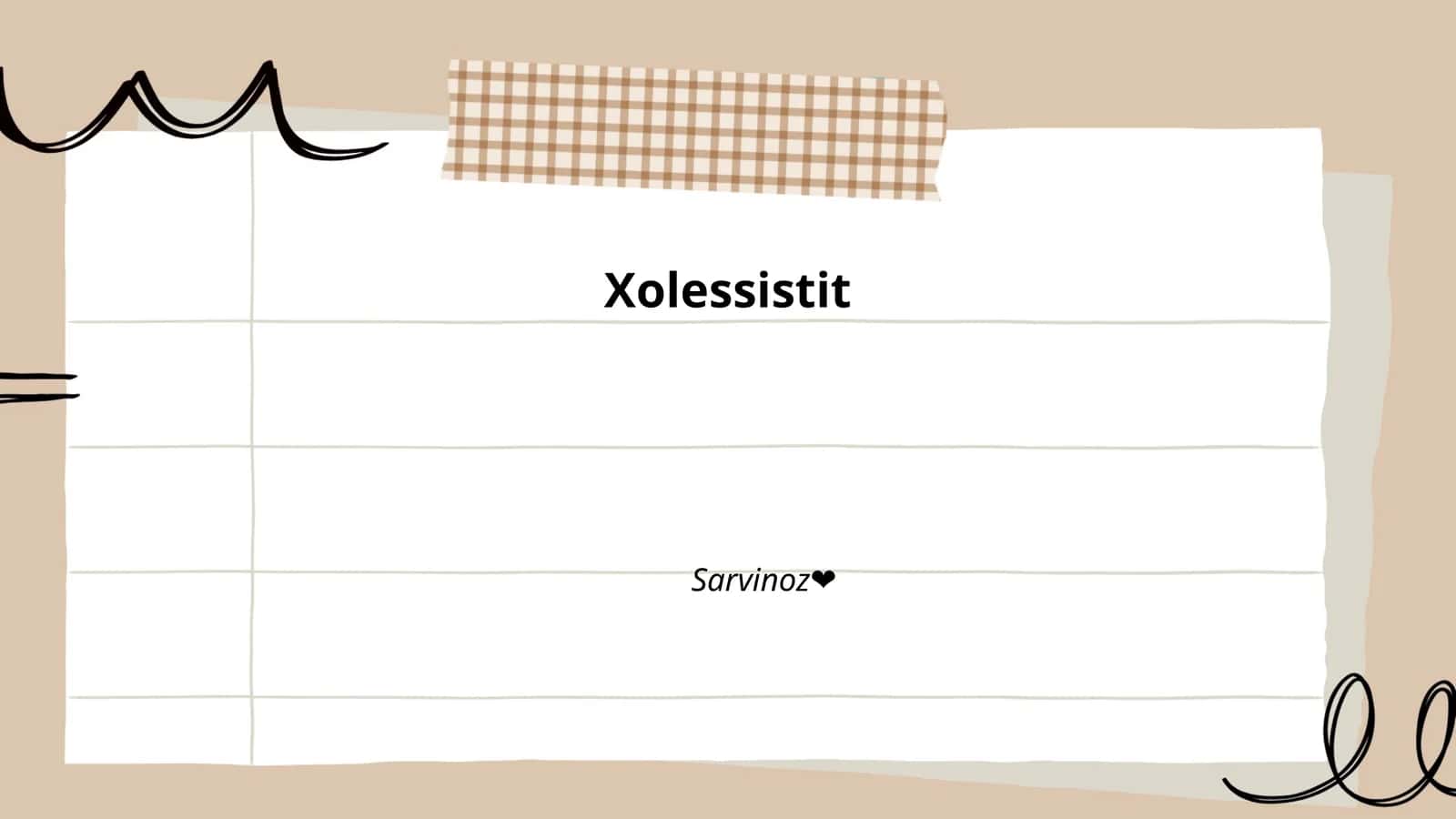 Xolessistit