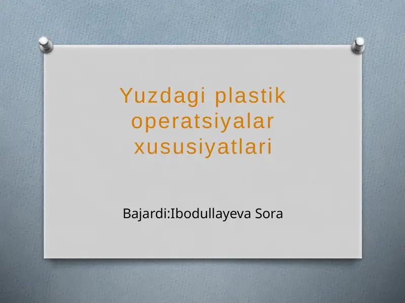 Plastik jarrohlik