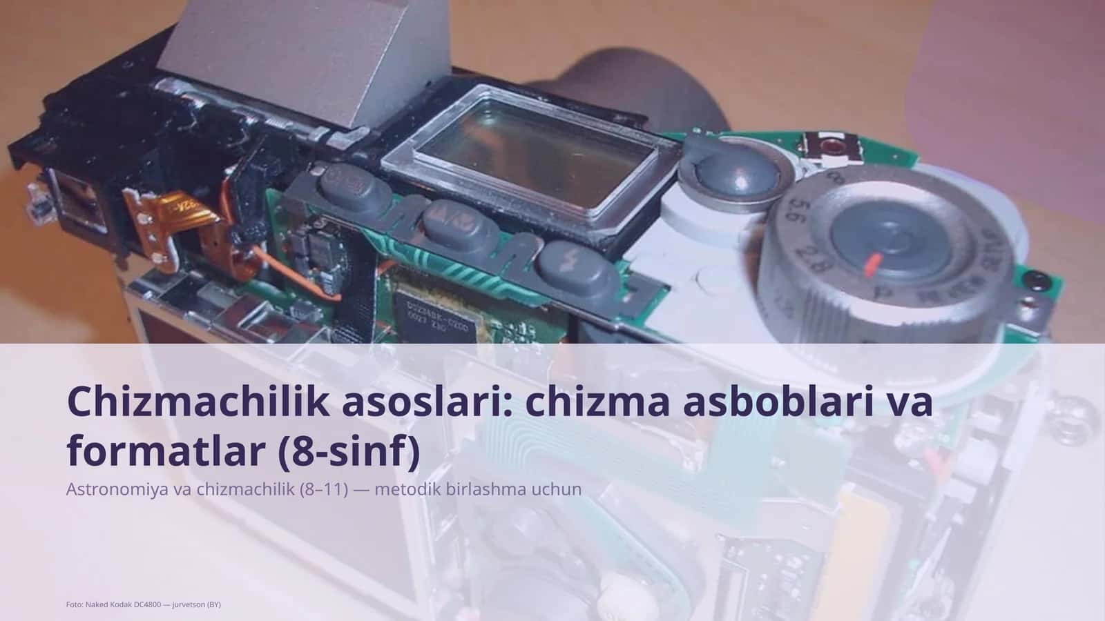 Chizmachilik asoslari: chizma asboblari va formatlar (8-sinf)