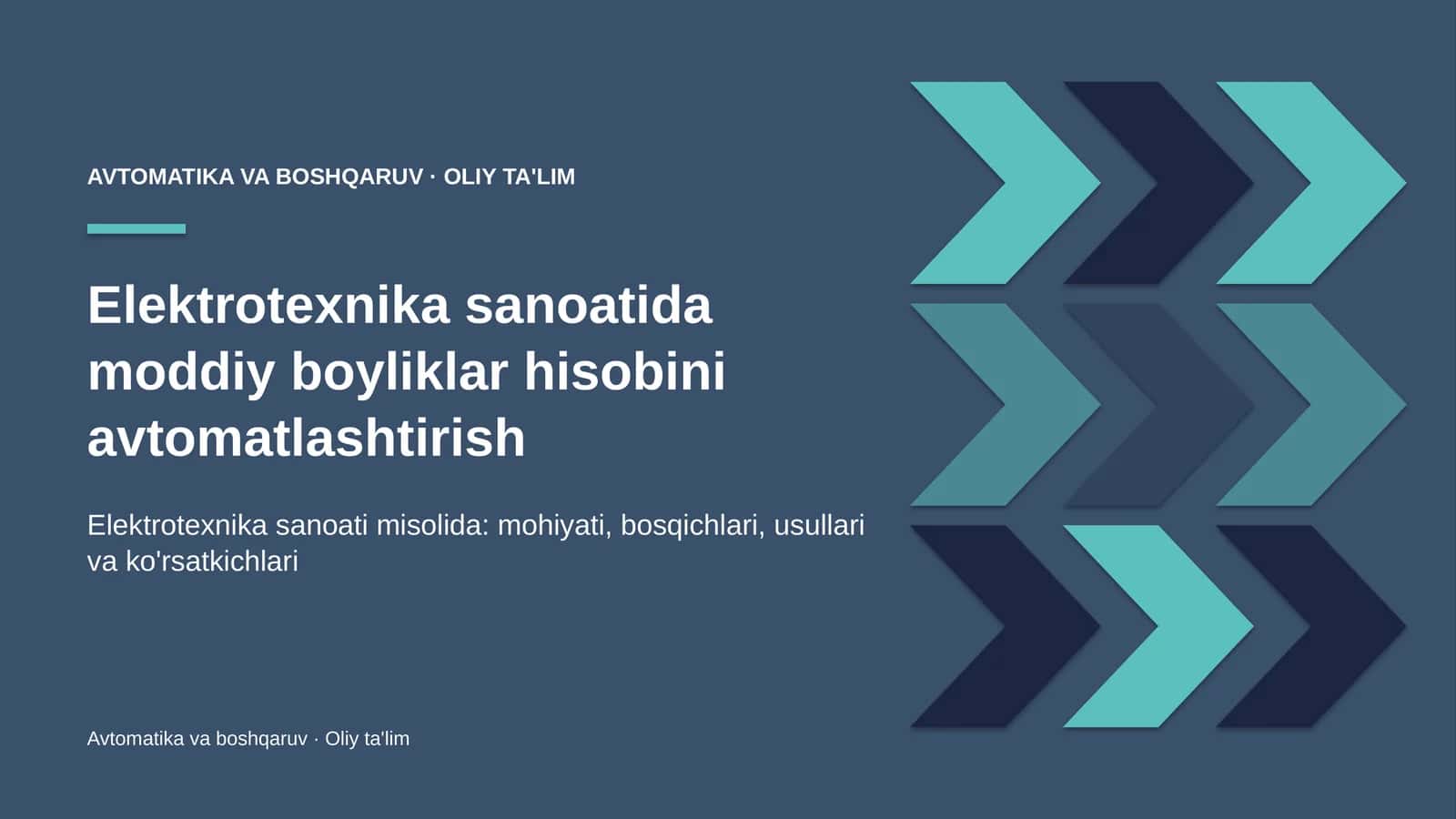 elektrotexnika sanoatida moddiy boyliklar hisobini avtomatlashtirish 9024