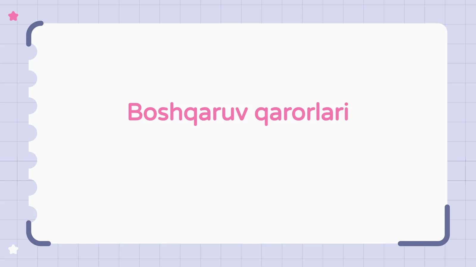Boshqaruvqarorlari