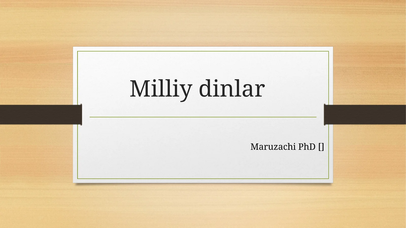Milliy dinlar
