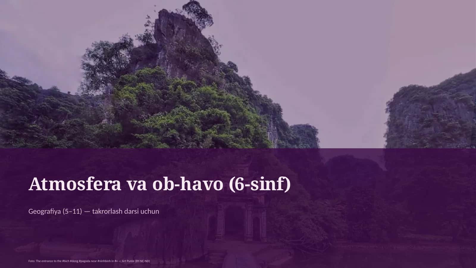 Atmosfera va ob-havo (6-sinf)