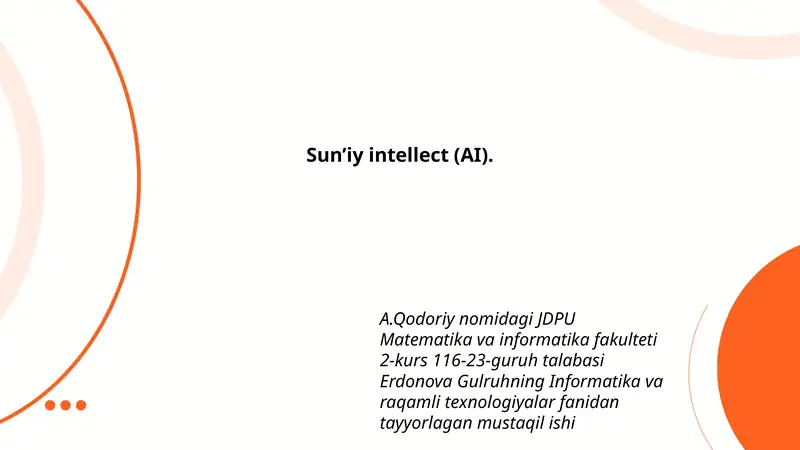 Sun’iy intellect (AI)