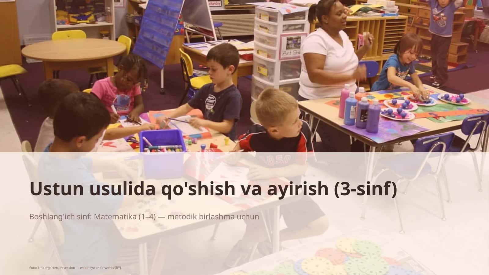 Ustun usulida qo'shish va ayirish (3-sinf)
