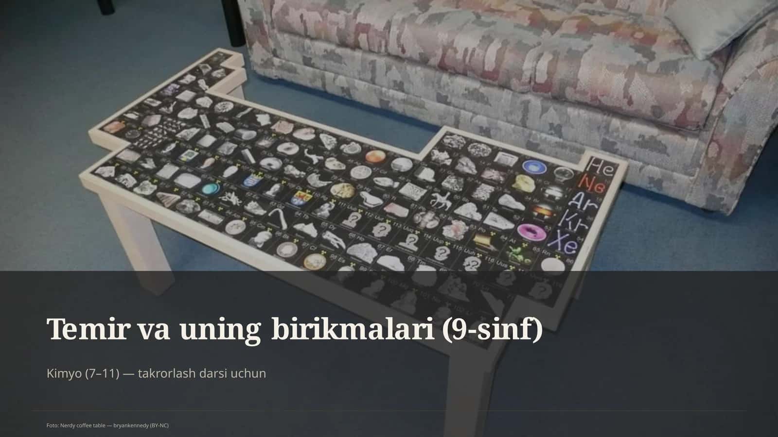 Temir va uning birikmalari (9-sinf)