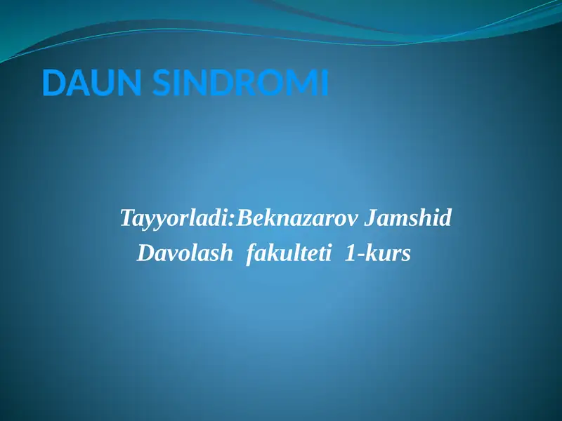 Daun sindromi