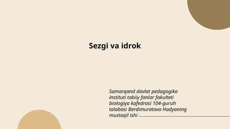 Sezgi va idrok