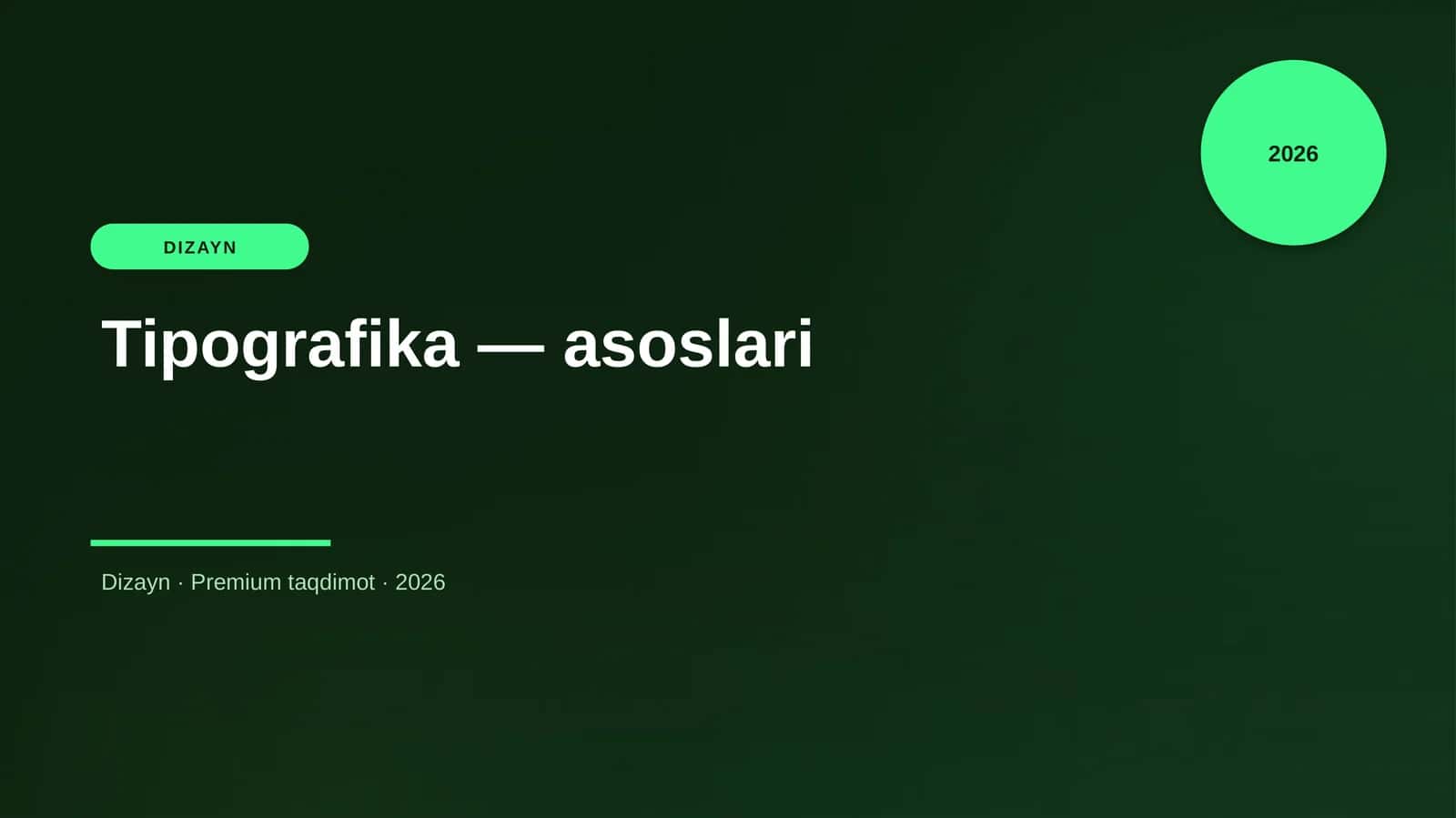 Tipografika - asoslari