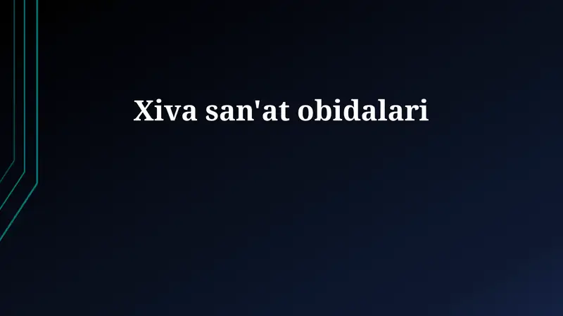 Xiva san'at obidalari