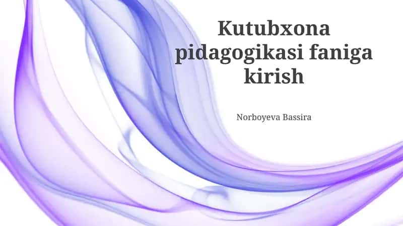 Kutubxona pedagogikasi