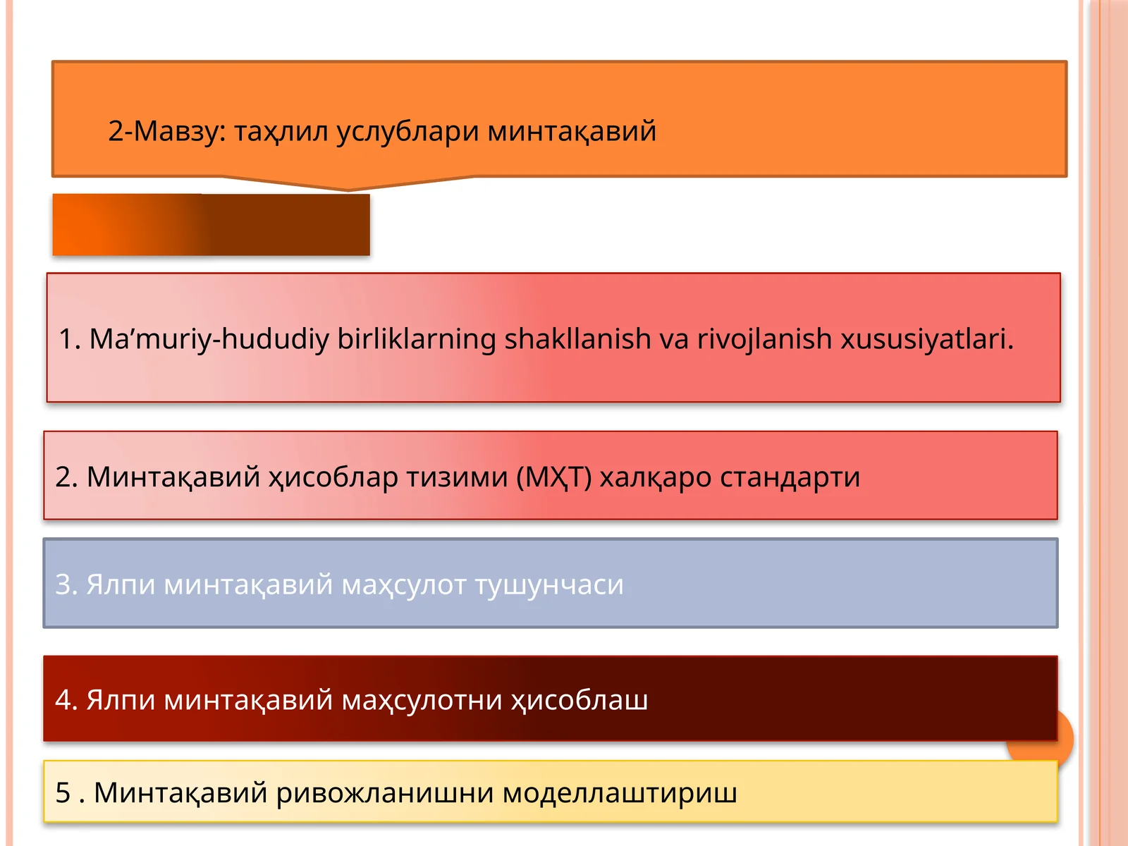 Минтақавий ҳисоблар тизими (МҲТ)
