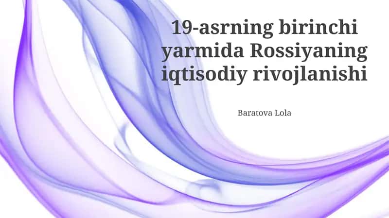 Qishloq xo'jaligi va sanoatning yuksalishi