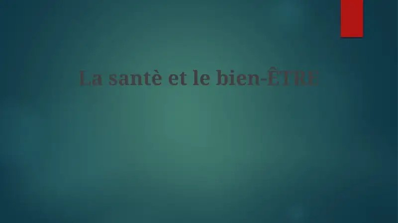 Lasantèet lebien-ÊTRE