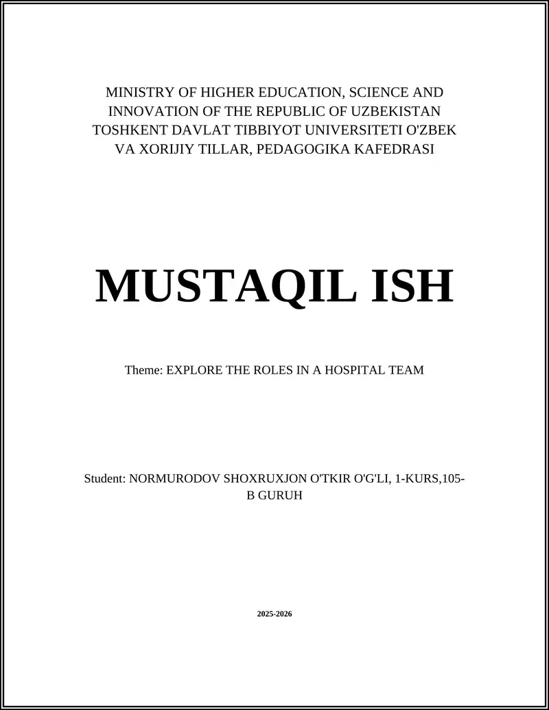 Attending Physicians and Medical Specialists