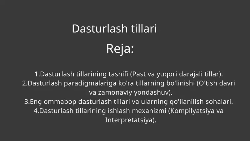 Dasturlash tillari