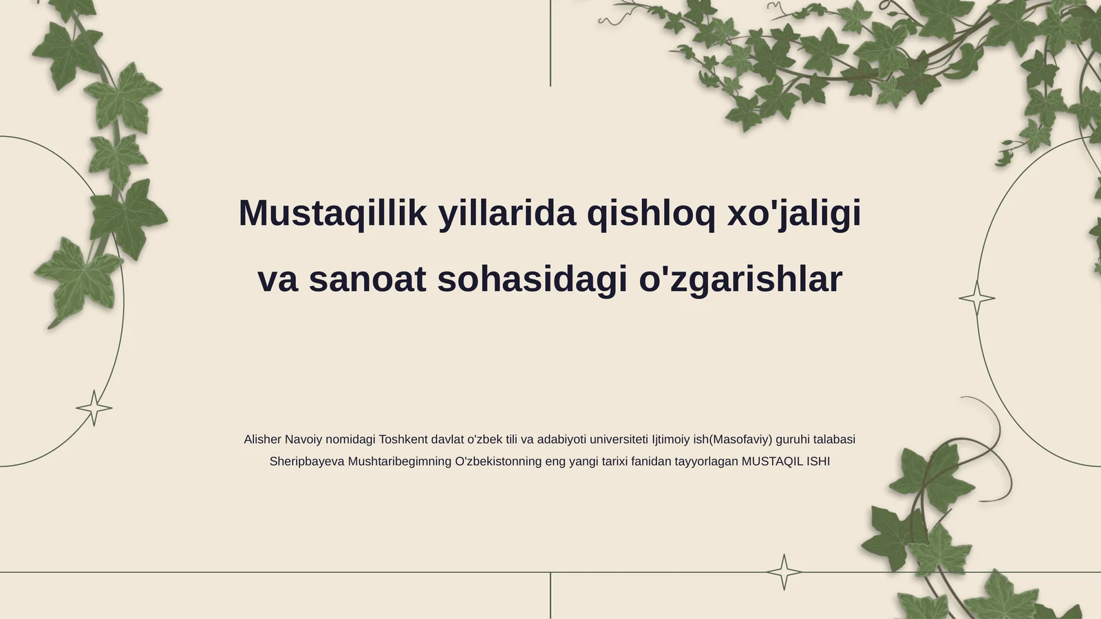 Mustaqillik yillarida qishloq xo'jaligi va sanoat sohasidagi o'zgarishlar