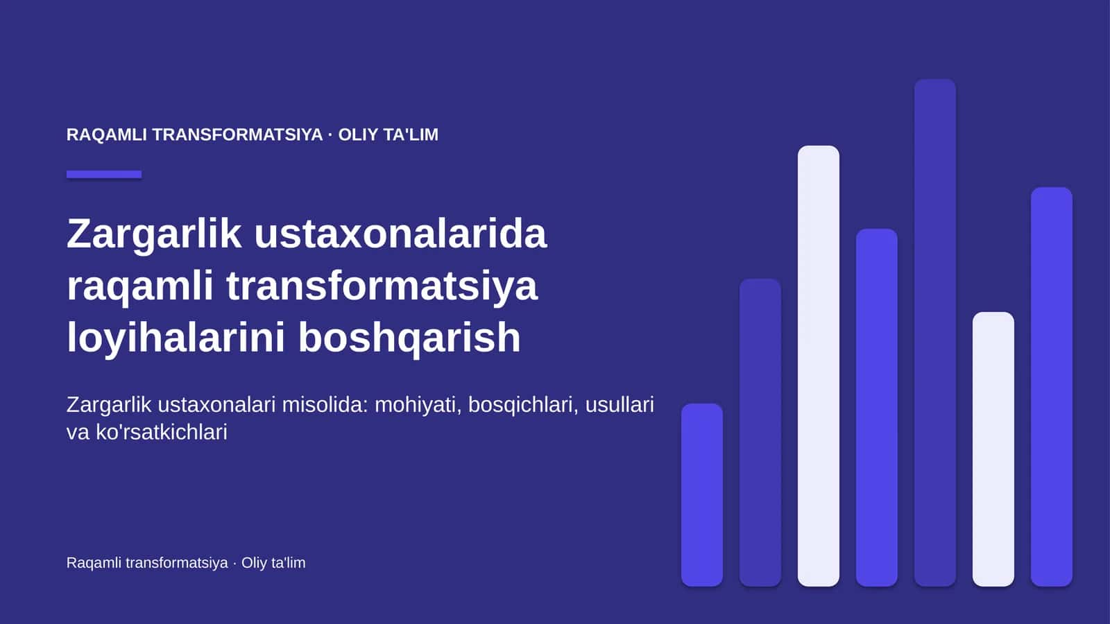 zargarlik ustaxonalarida raqamli transformatsiya loyihalarini boshqarish 4361