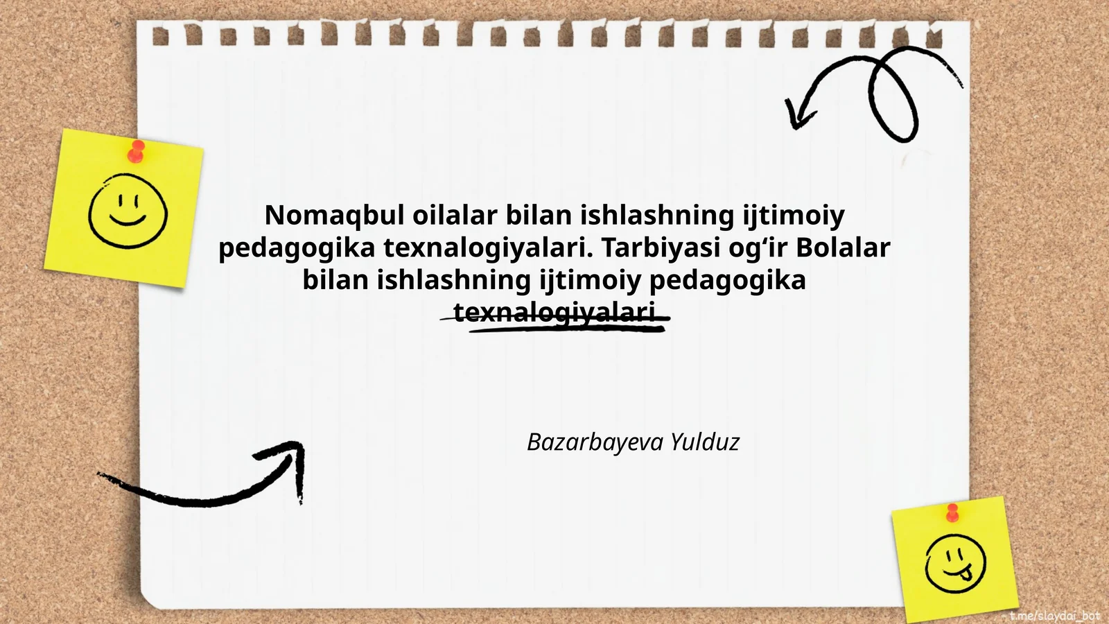 Nomaqbul oilalar bilan ishlashning ijtimoiy pedagogika texnalogiyalari