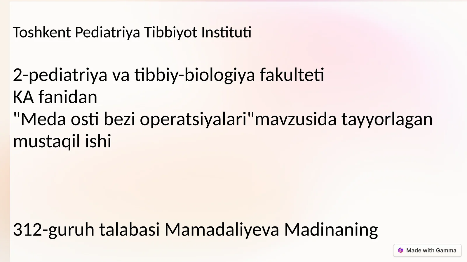 Meda osti bezi operatsiyalari