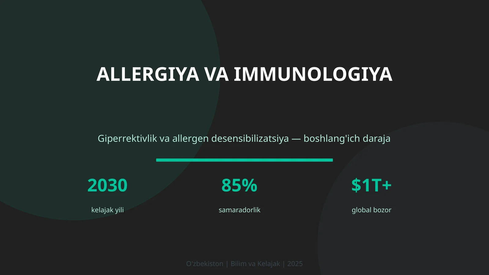 ALLERGIYA VA IMMUNOLOGIYA
