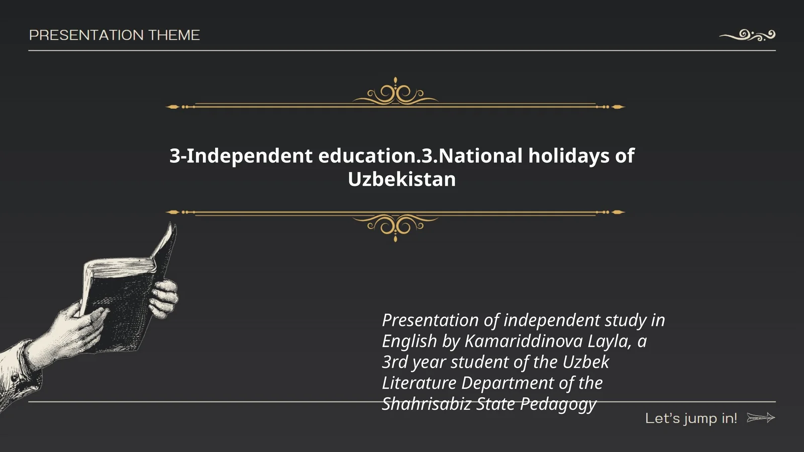 Independent Study Presentation in English